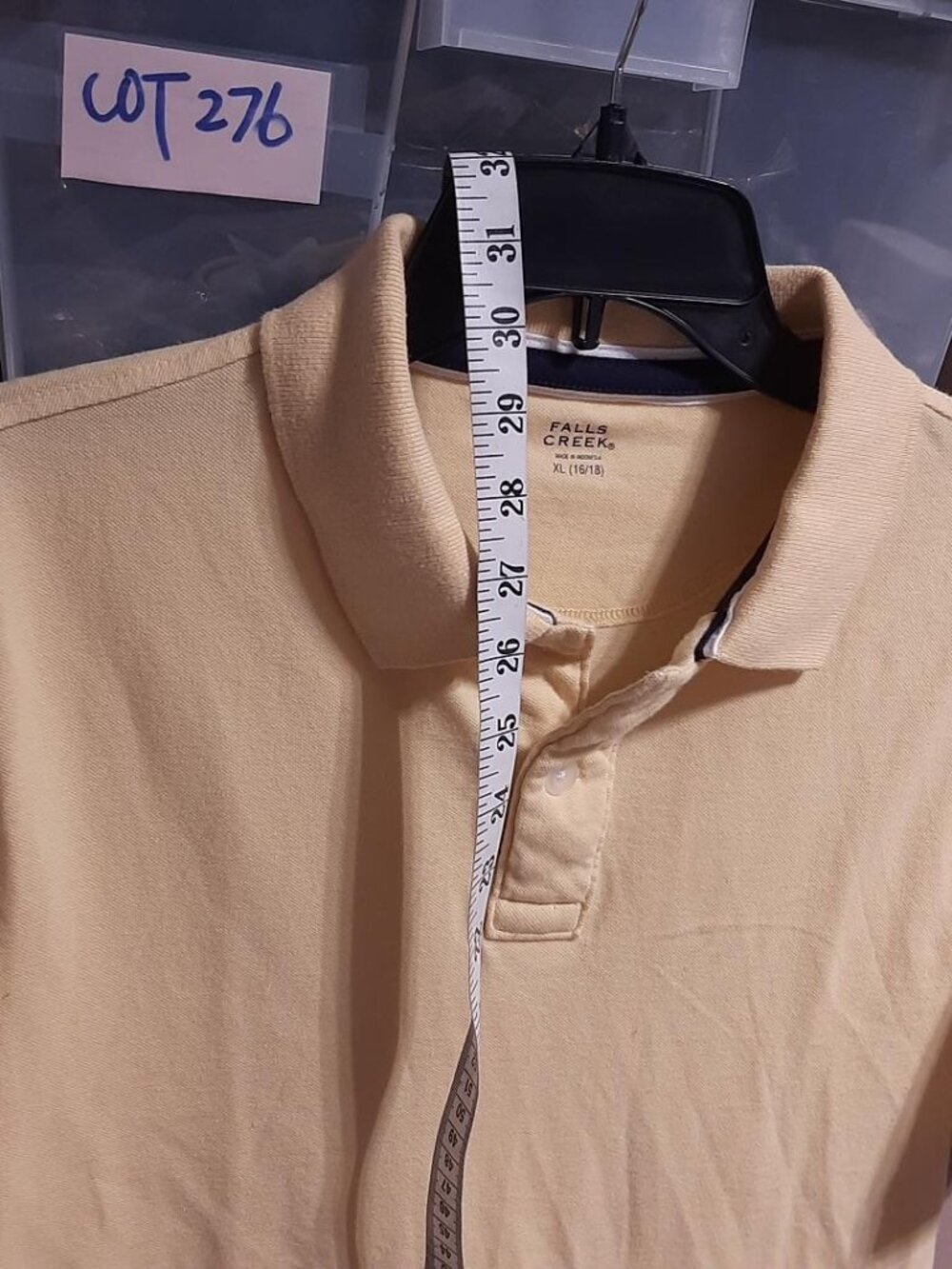Men Falls Creek Polo T Shirt Yellow Size XL (16-18)